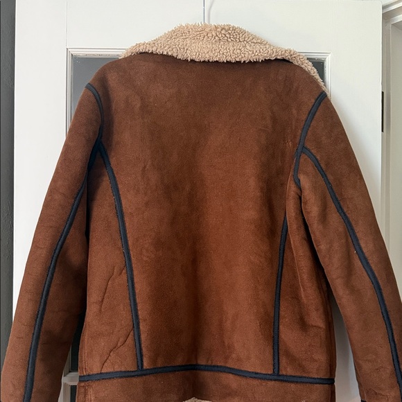 Guess Brown Shearling Jacket - Picture 11 of 11